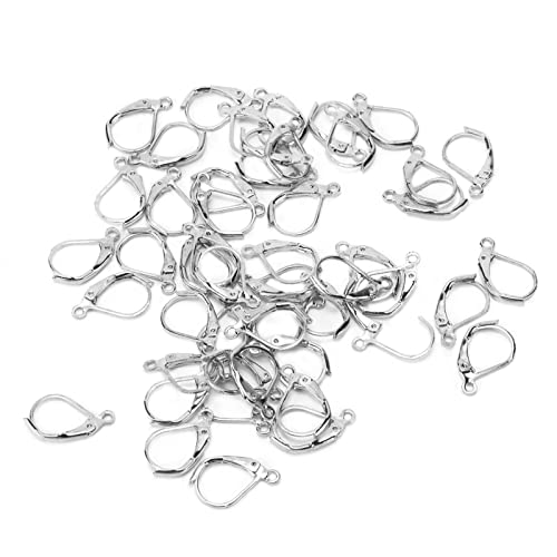 Brisur-Ohrhaken, Messing-Ohrhaken, Fischhaken, Elegantes Ohrring-Herstellungsset für die Schmuckherstellung von Ohrring-Designern (WHITE) von ANGGREK