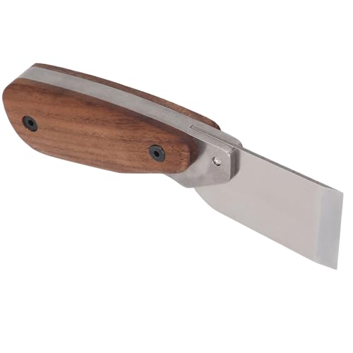 Lederschneidwerkzeug - Edelstahl -Handwerksmesser, Ergonomischer Holzgriff, Skiving Werkzeug für Lederarbeit, Einseitige Klinge für Präzise Schnitte, Vielseitiger Cutter Lederschneidwerkzeug - Edelstahl -Handwerksmesser, Ergonomischer Holzgriff, Skiving Werkzeug für Lederarbeit, Einseitige Klinge für Präzise Schnitte, Vielseitiger Cutter von ANGGREK