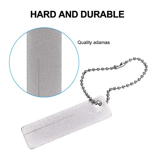 Pocket Fish Hakenschärfer, Adamas Mühle mit Schlüsselkette, Fischereisteinwerkzeug für Outdoor -Messer, Bohrer, Tragbares Grit, Leicht zu Tragen, Feines Design von ANGGREK