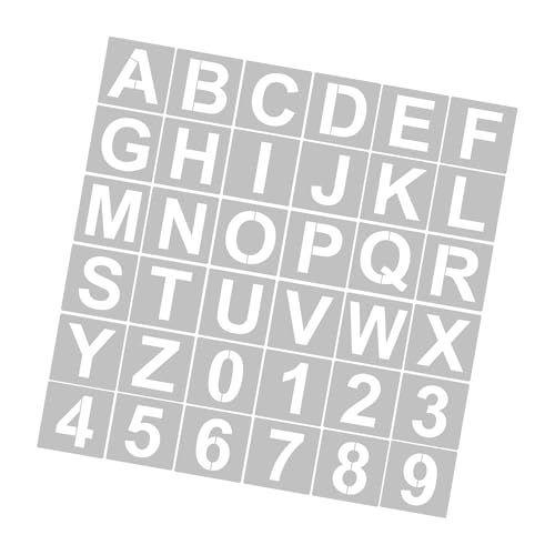 Schablonen -Kit, 62 Blätter mit -Handwerkendekoration, Wiederverwendbare Buchstabensvorlagen für die Malen an Holzmäntel Wall Tür, Tolles für Familie und Freunde, Geeignet Verschiedene (36pcs & 3 Schablonen -Kit, 62 Blätter mit -Handwerkendekoration, Wiederverwendbare Buchstabensvorlagen für die Malen an Holzmäntel Wall Tür, Tolles für Familie und Freunde, Geeignet Verschiedene (36pcs & 3 von ANGGREK
