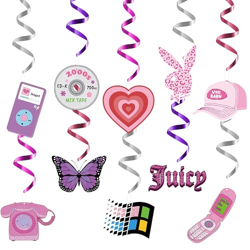 ANGOLIO 30 Stück Y2k 2000er Pink Party Swirl Dekorationen hängende Spiraldekor Whirl Luftschlangen Pink Rabbit Deckenluftschlangen Y2k Spiral Gefälligkeiten für Geburtstag weibliche Bachelorette ANGOLIO 30 Stück Y2k 2000er Pink Party Swirl Dekorationen hängende Spiraldekor Whirl Luftschlangen Pink Rabbit Deckenluftschlangen Y2k Spiral Gefälligkeiten für Geburtstag weibliche Bachelorette von ANGOLIO