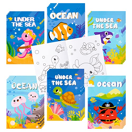 ANGOLIO Meerestiere Malbücher für Kinder- 24 Stück DIY Kunst Bilder zum Ausmalen, Unterwasser Ausmalbücher Ozean Meerjungfrau Qualle Muster für Schule Pädagogische Aktivität Versorgung Party Geschenk ANGOLIO Meerestiere Malbücher für Kinder- 24 Stück DIY Kunst Bilder zum Ausmalen, Unterwasser Ausmalbücher Ozean Meerjungfrau Qualle Muster für Schule Pädagogische Aktivität Versorgung Party Geschenk von ANGOLIO