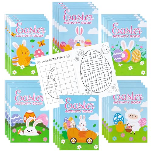 ANGOLIO Ostern Mini Malbücher Kinder - 24 Stück Kinder Malbuch Hochzeit Party Kindergeburtstag, Osterhase Eier Themen Party Mitgebsel Easter Ausmalbücher für DIY Kunst und Handwerk ANGOLIO Ostern Mini Malbücher Kinder - 24 Stück Kinder Malbuch Hochzeit Party Kindergeburtstag, Osterhase Eier Themen Party Mitgebsel Easter Ausmalbücher für DIY Kunst und Handwerk von ANGOLIO