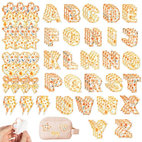 ANGOLIO Selbstklebende Buchstaben-Aufnäher für Kindertaschen, Herbst-Orange, A-Z, Alphabet-Applikationen, niedliche Stoff-Buchstaben, Aufkleber zum Aufkleben auf Kleidung, Jacken, Jeans, Mützen ANGOLIO Selbstklebende Buchstaben-Aufnäher für Kindertaschen, Herbst-Orange, A-Z, Alphabet-Applikationen, niedliche Stoff-Buchstaben, Aufkleber zum Aufkleben auf Kleidung, Jacken, Jeans, Mützen von ANGOLIO