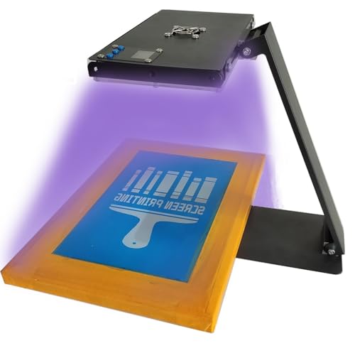 ANGOO LED-Belichtungseinheit für Siebdruck, faltbares Design, 1-999s einstellbare Belichtungszeit für Siebdruckplattenherstellung und Cyanotypen (50 W) von ANGOO
