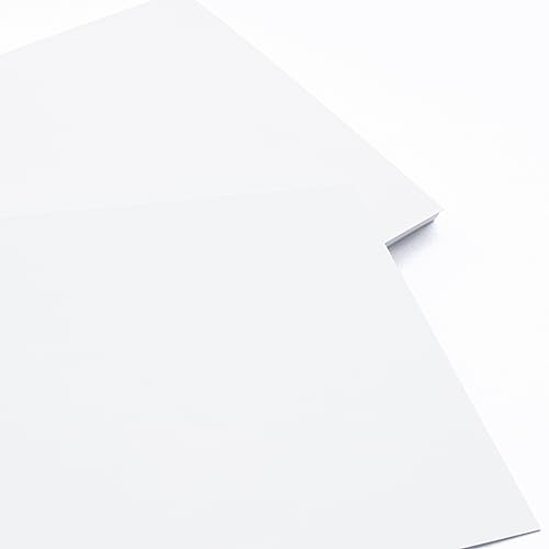 100 Weiße Karten - 21 x 10 cm - 300 g/m2 Dicke - Mattweiße Kartonkarten - Grußkarten, Notizkarten & Postkarten. Perfekt zum Schreiben und Zeichnen von ANHELUS PAPER & DECO