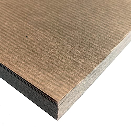 Kraftpapier A3, 100 g/m² - Pack mit 50 Blättern, 420x297 mm - Druckpapier aus Packpapier - Braun Verpackungspapier - Für Bastelarbeiten von ANHELUS PAPER & DECO