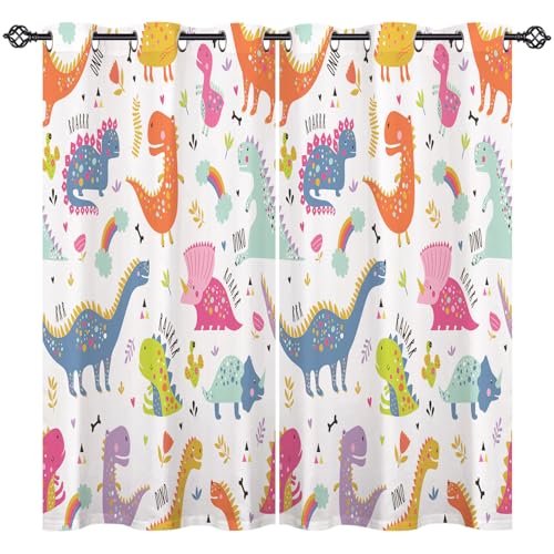 ANHOPE Bunte Cartoon Dinosaurier Verdunklungsvorhänge mit Ösen Thermo Vorhänge Blickdichte Gardinen Kinder Jungen Mädchen Blackout Curtain Wohnzimmer Schlafzimmer Vorhang 2er Set H 160 x B 77 cm ANHOPE Bunte Cartoon Dinosaurier Verdunklungsvorhänge mit Ösen Thermo Vorhänge Blickdichte Gardinen Kinder Jungen Mädchen Blackout Curtain Wohnzimmer Schlafzimmer Vorhang 2er Set H 160 x B 77 cm von ANHOPE