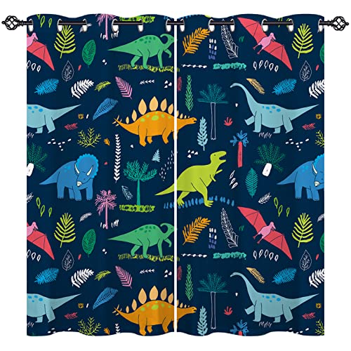 ANHOPE Cartoon Tier Dinosaurier Blickdichte Gardinen mit Ösen Thermo Vorhänge Kinder Jungen Mädchen Vorhang Blackout Curtain Wohnzimmer Schlafzimmer Verdunklungsvorhänge 2er Set H 138 x B 117 cm ANHOPE Cartoon Tier Dinosaurier Blickdichte Gardinen mit Ösen Thermo Vorhänge Kinder Jungen Mädchen Vorhang Blackout Curtain Wohnzimmer Schlafzimmer Verdunklungsvorhänge 2er Set H 138 x B 117 cm von ANHOPE