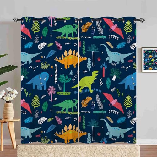 ANHOPE Cartoon Tier Dinosaurier Blickdichte Gardinen mit Ösen Thermo Vorhänge Kinder Jungen Mädchen Vorhang Blackout Curtain Wohnzimmer Schlafzimmer Verdunklungsvorhänge 2er Set H 200 x B 140 cm ANHOPE Cartoon Tier Dinosaurier Blickdichte Gardinen mit Ösen Thermo Vorhänge Kinder Jungen Mädchen Vorhang Blackout Curtain Wohnzimmer Schlafzimmer Verdunklungsvorhänge 2er Set H 200 x B 140 cm von ANHOPE