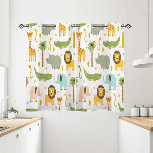 ANHOPE Safari Tier Löwe Elefant Blickdichte Gardinen mit Ösen Thermo Vorhänge Kinder Jungen Mädchen Vorhang Blackout Curtain Wohnzimmer Schlafzimmer Verdunklungsvorhänge 2er Set H 138 x B 71 cm ANHOPE Safari Tier Löwe Elefant Blickdichte Gardinen mit Ösen Thermo Vorhänge Kinder Jungen Mädchen Vorhang Blackout Curtain Wohnzimmer Schlafzimmer Verdunklungsvorhänge 2er Set H 138 x B 71 cm von ANHOPE