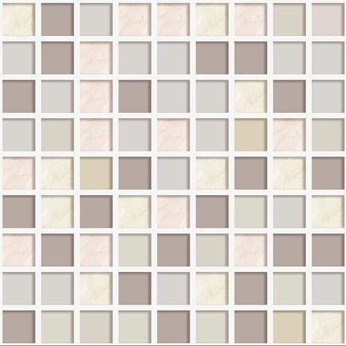 ANHUIB Light Fliesenaufkleber Küchen,Klebefolie Mosaik,Klebefolie für Fliesen Bad Tapeten,Selbstklebend Folie Khaki Fliesenaufkleber für Bad,Küchen Fliesen Wasserdichte Vinyl Dekorfolie Tapeten,44X300 von ANHUIB