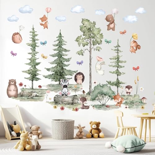 ANHUIB Wandaufkleber Baum Große Kiefer Wandtattoo Tiere Wandtattoo Wald XXL Wandsticker Kinderzimmer Jungen Wandbilder Kinderzimmer Tiere Bär Fuchs Wandsticker Babyzimmer Wohnzimmer Schlafzimmer Deko ANHUIB Wandaufkleber Baum Große Kiefer Wandtattoo Tiere Wandtattoo Wald XXL Wandsticker Kinderzimmer Jungen Wandbilder Kinderzimmer Tiere Bär Fuchs Wandsticker Babyzimmer Wohnzimmer Schlafzimmer Deko von ANHUIB
