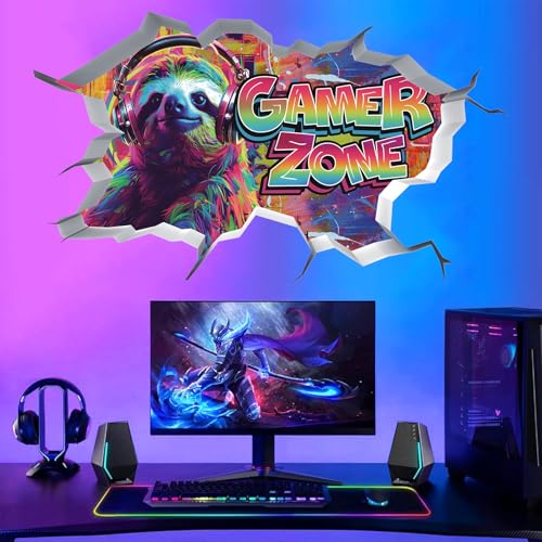 ANHUIB Wandtattoo 3D Junge Gamer Wandaufkleber Gaming Zimmer Game Wandtattoo Jugendzimmer Junge Wandsticker Gaming Jungen Gamer Zone Wandsticker für Kinderzimmer Jungen Schlafzimmer Spielzimmer Deko ANHUIB Wandtattoo 3D Junge Gamer Wandaufkleber Gaming Zimmer Game Wandtattoo Jugendzimmer Junge Wandsticker Gaming Jungen Gamer Zone Wandsticker für Kinderzimmer Jungen Schlafzimmer Spielzimmer Deko von ANHUIB