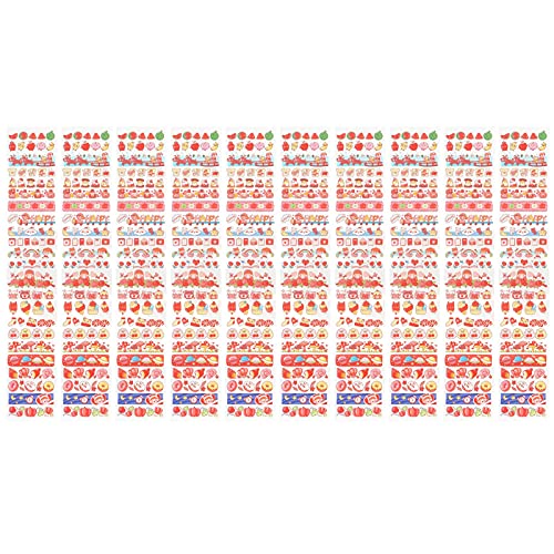 10 Blatt Long Strip Pet Tape Sharing Aufkleber Netter Cartoon kleine Dekorationsaufkleber für Kalender (Verrotten) von ANKROYU