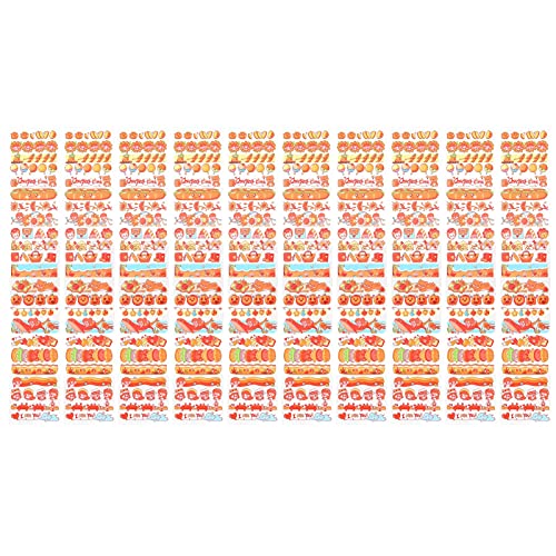 10 Blatt Long Strip Pet Tape Sharing Aufkleber Netter Cartoon kleine Dekorationsaufkleber für Kalender (Waren orange) von ANKROYU