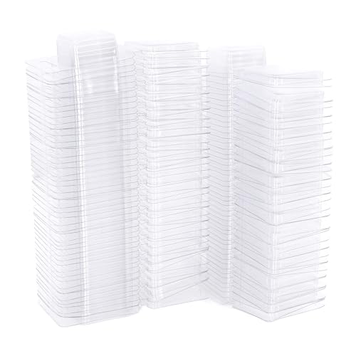 100 pcs Haustier Wachs Schmelze Formen transparente Klamschellbehälter mit Hängenden Löcher für DIY -Kerzen Seifen Schokolade 1 Unze leere Wachsschmelze Verpackung (Quadrat) von ANKROYU