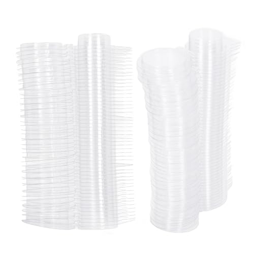 100 pcs Haustier Wachs Schmelze Formen transparente Klamschellbehälter mit Hängenden Löcher für DIY -Kerzen Seifen Schokolade 1 Unze leere Wachsschmelze Verpackung (Runden) von ANKROYU