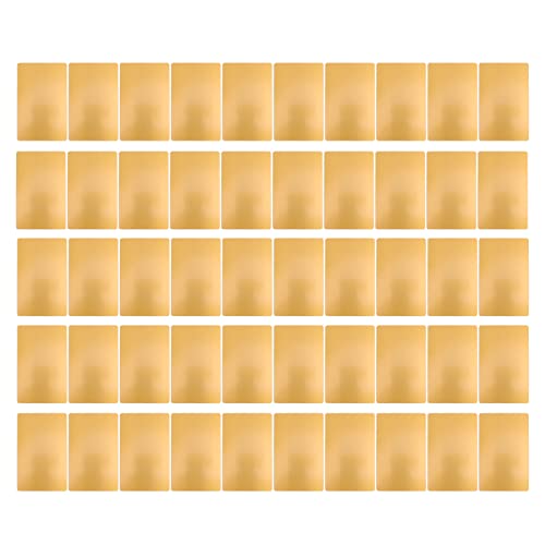 50 Blätter Metall -Visitenkarten Blanks Premium Aluminium Names Cards Wärmeübertragungsanpassungsdiy Craft Supplies für Profis Unternehmer und Unternehmensbranding 86 mm x 54mm (Gold) von ANKROYU