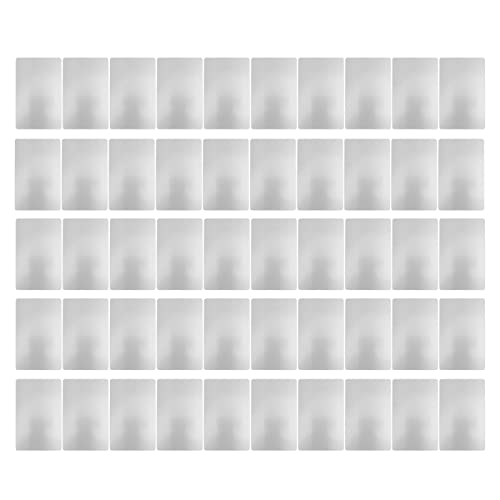 50 Blätter Metall -Visitenkarten Blanks Premium Aluminium Names Cards Wärmeübertragungsanpassungsdiy Craft Supplies für Profis Unternehmer und Unternehmensbranding 86 mm x 54mm (Silber) von ANKROYU