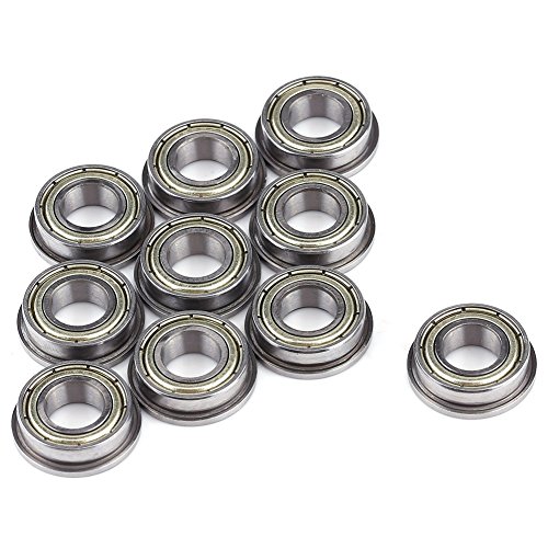 ANKROYU 10er Pack F688ZZ Flanschkugellager, Miniatur Doppelt Geschirmte Kugellager 8x16x5 mm, Präzisionslager für Geräuscharm Motoren, Instrumente, Spielzeug, Mechanische Teile von ANKROYU