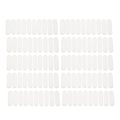 ANKROYU 100pcs Premium PU Lederhäkeln -Etiketten nähen Tags für handgefertigte Handwerks -DIY -Bekleidungsbeutel Hats Home Textiles 4.5x1.2 cm langlebige Verzierung (Weiß) von ANKROYU