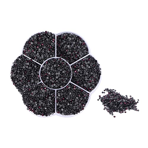 ANKROYU 14400pcs Glasversesteine glänzende glänzende transparente DIY -Nagelkunstdekorationen mit Hitzefixkleber für Kleidungsschuhe Handtaschen und Handwerksprojekte (S601-tiefe lila) von ANKROYU