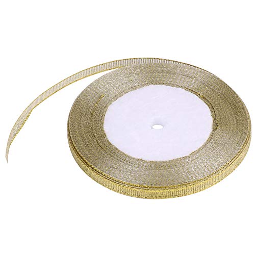 ANKROYU 25 Yards 7mm Goldenes Satinband, Geschenkband, Schleifenband für Basteln, Ballonschnurband, Dekoband für Geschenkverpackungen und Kuchendekoration ANKROYU 25 Yards 7mm Goldenes Satinband, Geschenkband, Schleifenband für Basteln, Ballonschnurband, Dekoband für Geschenkverpackungen und Kuchendekoration von ANKROYU