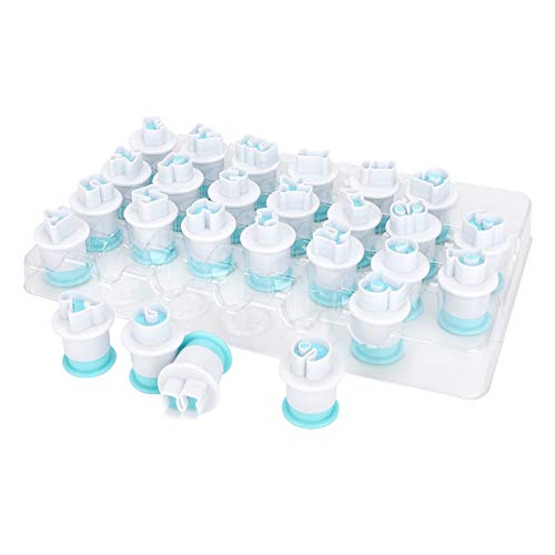 ANKROYU 26pcs Buchstabenform DIY Biscuit Backformplatte Keksschimmelkartenschneider Set Fondantschneider für die Küchenhandwerk (Großbuchstabe) (Kleinbuchstaben) von ANKROYU