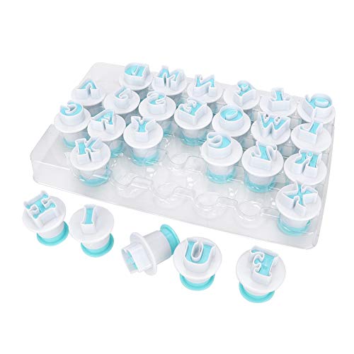 ANKROYU 26pcs Buchstabenform DIY Biscuit Backformplatte Keksschimmelkartenschneider Set Fondantschneider für die Küchenhandwerk (Großbuchstabe) von ANKROYU