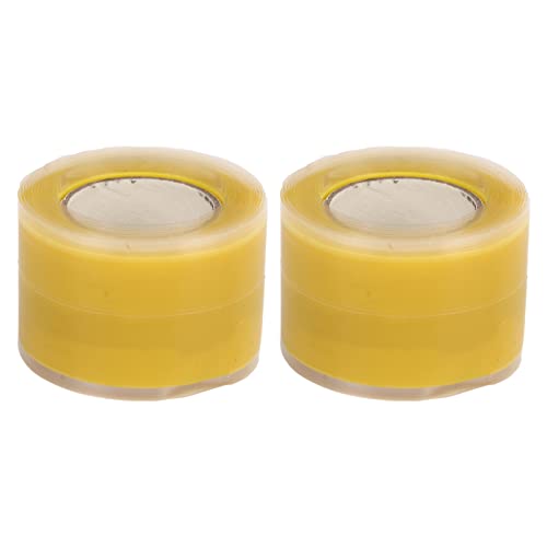 ANKROYU 2pcs Premium Silicon Grip Tape Selbstverschmelzende wasserdichte flexible Klebeband für Kanu Kajak Drachenboot Paddel Nicht klebrige Verpackungsband hohe temperaturbeständige (Gelb) von ANKROYU