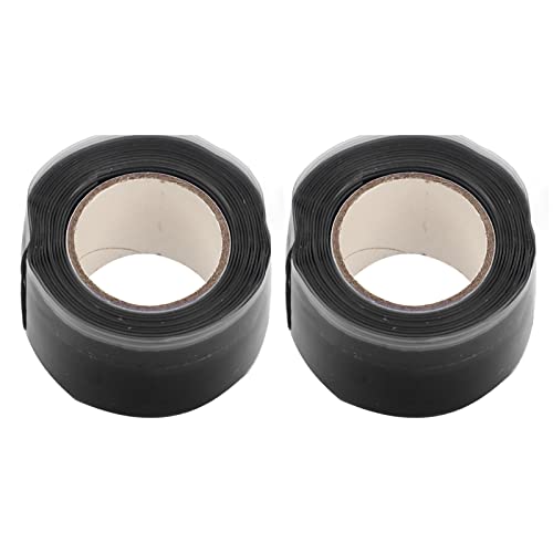 ANKROYU 2pcs Premium Silicon Grip Tape Selbstverschmelzende wasserdichte flexible Klebeband für Kanu Kajak Drachenboot Paddel Nicht klebrige Verpackungsband hohe temperaturbeständige (Schwarz) von ANKROYU