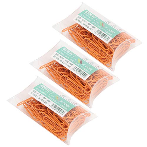 ANKROYU 180 Stück Büroklammern, 3 Boxen Orange Büroklammern, Standard Büroklammern für Rechnungen, Dateien und Büroorganisation ANKROYU 180 Stück Büroklammern, 3 Boxen Orange Büroklammern, Standard Büroklammern für Rechnungen, Dateien und Büroorganisation von ANKROYU