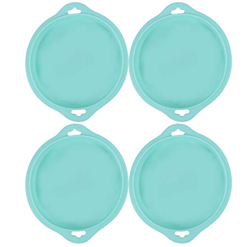 ANKROYU 4pcs silicon geschichtete Kuchenform runde Formform Schimmel Kuchenschale Nicht -Stick -Backwerkzeuge für Familiendinnerpartys Picknicks Camping Pink Green S L. (S) (L) (S) von ANKROYU