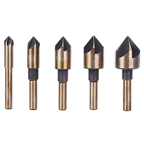 ANKROYU 5 PCs 2.4 im Schamfrüchte Bit, HSS 5 Slot 82 Grad Countersink Bohrer Bits Professionelle Metallverarbeitung, Handheld -Kampagnen -Kit für Tischler -Autometall -Verarbeitung ANKROYU 5 PCs 2.4 im Schamfrüchte Bit, HSS 5 Slot 82 Grad Countersink Bohrer Bits Professionelle Metallverarbeitung, Handheld -Kampagnen -Kit für Tischler -Autometall -Verarbeitung von ANKROYU