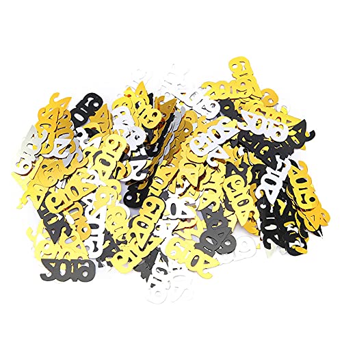 ANKROYU Abschluss Konfetti Sparkling Gold Silber Schwarz Party Dekorationen Premium Tischstreuung Konfetti für Abschlussfeiern Geburtstagsfeierlichkeiten 30G PVC Leichtes dekorativ (16) (Nr. 18) (Nr. von ANKROYU