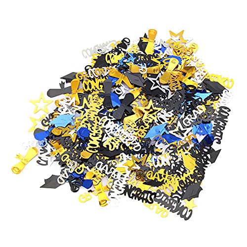 ANKROYU Abschluss Konfetti Sparkling Gold Silber Schwarz Party Dekorationen Premium Tischstreuung Konfetti für Abschlussfeiern Geburtstagsfeierlichkeiten 30G PVC Leichtes dekorativ (16) (Nr. 18) (Nr. von ANKROYU