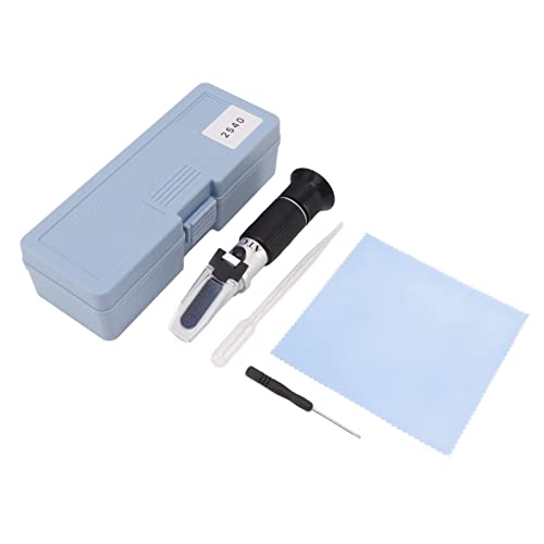 ANKROYU Alkoholtest Refraktometer Brix Messgerät Handheld Automatische Temperaturkompensation für Wein mit leichter Leichtigkeit Chromkörper 214g von ANKROYU