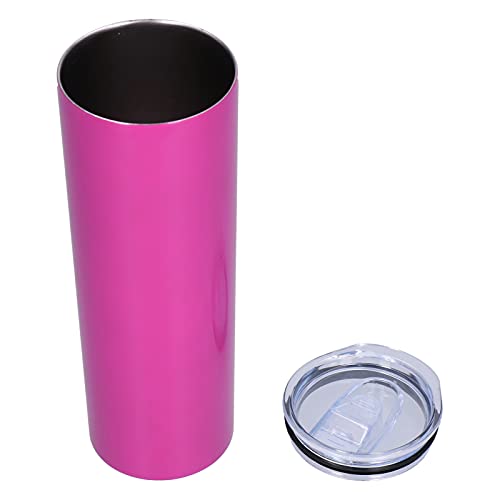 ANKROYU B511 Kaffeebecher, Edelstahl, vakuumisoliert, Reisebecher mit auslaufsicherem Deckel, für Camping, Büro und Zuhause, 600 ml, 304 Edelstahl (B511 Schwarz) (B511 Weiß) (B511 Silber) (B511 Pink) von ANKROYU