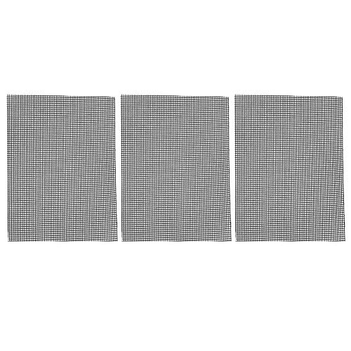 ANKROYU BBQ Grillmatte Nicht -Stick BBQ MESH MATSHLEGE Langlebige hitzebeständige BBQ Grillstiche für Gaskohle Elektrische Grill -Ofen -Raucher Black 30x40 cm 33x40cm 36x42cm 3pcs (Schwarz 33*40 cm) von ANKROYU