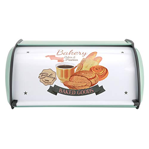 ANKROYU Brot Gebäck Box Retro Home Große Kapazität Metall Küchen aufbewahrung (Rot) (Blau) von ANKROYU