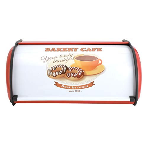 ANKROYU Brot Gebäck Box Retro Home Große Kapazität Metall Küchen aufbewahrung (Rot) von ANKROYU