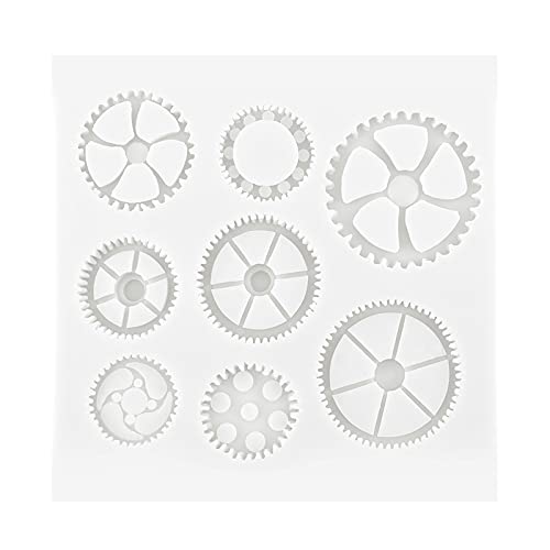 ANKROYU DIY Fondant forms Food Grade Silikonkuchen Schokoladenhersteller Uhr Form Backdekor Werkzeug für Heimbäcker rosa grau 10.5 x 9,5 x 1 cm (Grau) von ANKROYU