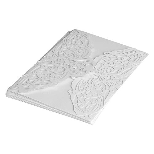 ANKROYU European Style Geschnitzte Hochzeitseinladungskarten Set Elegant romantisches leeres Innenblatt für DIY Business Party Einladungen 10pcs Papier (004) von ANKROYU