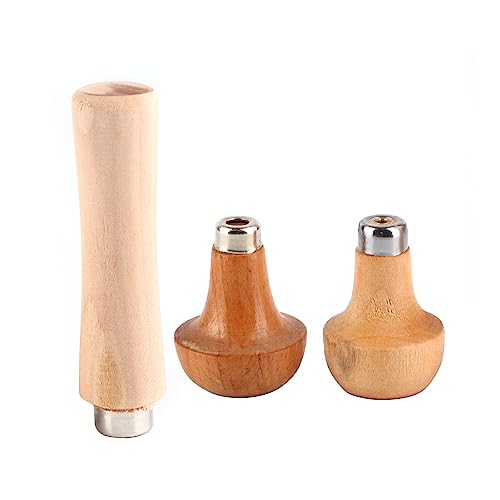 ANKROYU 3 Stück Feilengriff, Feilenheft Holzgriff, Schneidefeilengriff, Rutschfester Holzfeilengriff mit Metallkragen, Ergonomische Feilengriffe für Feilen Raspeln, Langlebiger Griff für Handwerk DIY ANKROYU 3 Stück Feilengriff, Feilenheft Holzgriff, Schneidefeilengriff, Rutschfester Holzfeilengriff mit Metallkragen, Ergonomische Feilengriffe für Feilen Raspeln, Langlebiger Griff für Handwerk DIY von ANKROYU