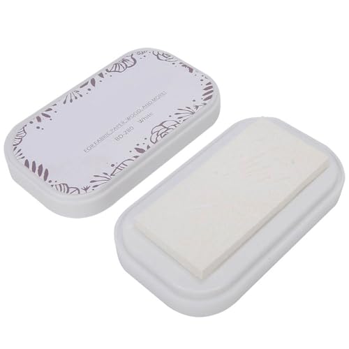 ANKROYU Fingerabdruck-Stempelkissen, Waschbar Schwammfarbenes Stempelkissen Set, Gummistempel Stempelkissen Groß, Für Papier Handwerk Stoff Scrapbooking DIY Geburtstag Geschenk(BD-280 Porzellan weiß) von ANKROYU