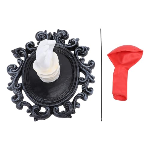 ANKROYU Gotische Wandkunst Skulptur 3D Hand Red Ballon Wand Ästhetische Statue für Festliche Halloween -Wohnkulturharz -Material 15,5 x 13,8 x 10 cm von ANKROYU