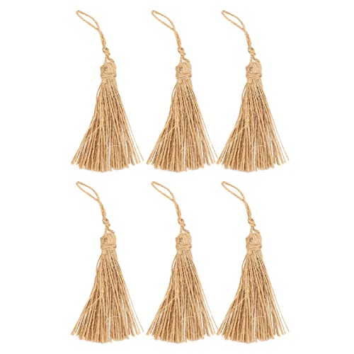 ANKROYU Jute Quasten rustikale ative Handwerksquasten für DIY -Schmuck Herstellung Wohnkultur 6 Stück Jute Seil Quasten Geschenkverpackung ANKROYU Jute Quasten rustikale ative Handwerksquasten für DIY -Schmuck Herstellung Wohnkultur 6 Stück Jute Seil Quasten Geschenkverpackung von ANKROYU
