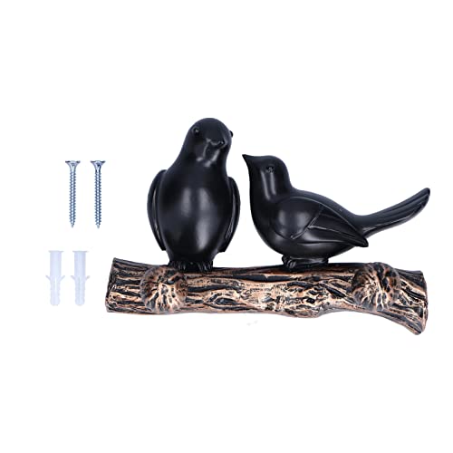 ANKROYU Kleiderhaken Wandhaken Haken Bag Hügel Harz Vogel Kleiderbügel Wandmontierte Handtuchbügel für heimische Wohnzimmer Küche Langlebige wasserdichte dekorative Haken für hänge (Weiß) von ANKROYU