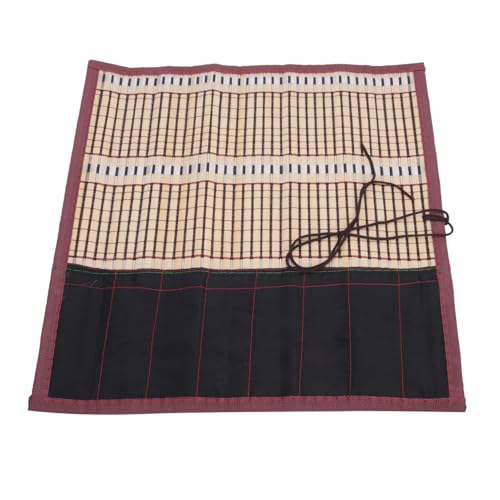 ANKROYU Künstler-Pinselhalter, Kunstpinsel-Organizer-Set, tragbare Bambus-Rolltasche, aufrollbare Pinseltasche, Malerei-Bambus-Rolltasche für Kunstbedarf von ANKROYU